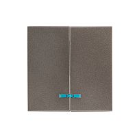 EKF Валенсия лицевая панель выключателя 2-кл. с индикатором 10А графит EKF PROxima (ESV10-L-123-60)