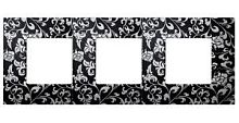 SIMON Рамка-декор на 3 поста для 2700630-03., S27Pl, чёрное ретро (2700637-804)