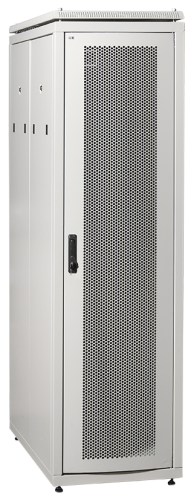 Шкаф сетевой 19дюйм LINEA N 24U 600х1000 мм с L-профилями перфные двери серый