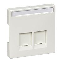 SCHNEIDER ELECTRIC Центральная плата для розетки 2 поста белая (MTN466619)