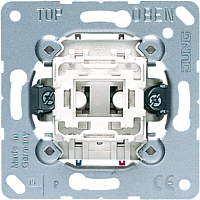 JUNG Кнопка без фиксации 1-клавишная  (1-пол. с переключающими контактами). Механизм. 10A 250V (533U)