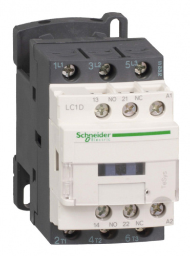 SCHNEIDER ELECTRIC Пускатель магнитный 32А катушка управления 110В AC 1НО+1НЗ (LC1D32F7)