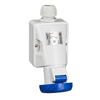 SCHNEIDER ELECTRIC Розетка кабельная 16А 2Р+Е IР67 на поверхности 220В ШЭ (83154)