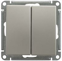 SCHNEIDER ELECTRIC W59 Переключатель двухклавишный, 10АХ, механизм, шампань (VS610-256-4-86)