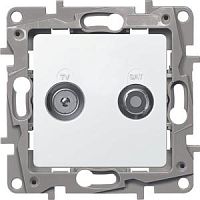 LEGRAND ETIKA Розетка телевизионная TV/SAT двухкабельная белая (672257 )