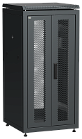 IEK Шкаф напольный сетевой 19' LINEA N 24U 600х600мм передняя распашная перфорированная дверь задняя перфорированная черный (LN05-24U66-2PP)