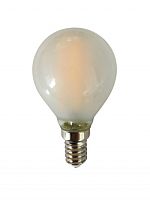JAZZWAY Лампа сетодиодная декоративная LED 6w E14 3000K шар матовый филамент 230/50  (5021099)