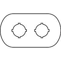 ABB Шильдик MA6-1002  (пласт.2места)  (COS1SFA611930R1002) (1SFA611930R1002)