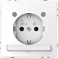 SCHNEIDER ELECTRIC Розетка D-Life 16А с заземляющим контактом и LED модуле мбелый лотос SD (MTN2304-6035)