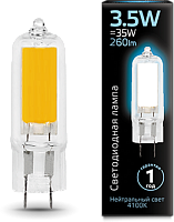 GAUSS Лампа светодиодная LED 3.5Вт 4100K G4 AC220-240V Glass  (107807203)