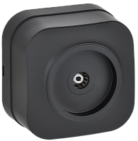 IEK GLORY Розетка для открытой установки TV РТВ20-ХЧм черный матовый  (EAH10-K02M)