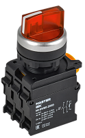 IEK Переключатель с подсветкой на 3 положения 2NO красный MASTER  (MI-SW60-20XD-4-14-3-K04)