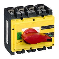 SCHNEIDER ELECTRIC Выключатель-разъединитель INS250 200a 4п красная рукоятка/желтая панель (31123)