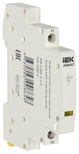 IEK ARMAT Лампа индикаторная одинарная LED 110-230В AC желтая  (AR-LED-1-1-Y)