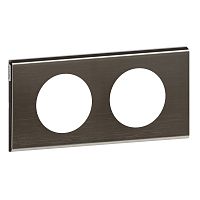 LEGRAND Рамка, двухпостовая, черный никель (069032 )