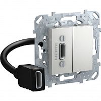 SCHNEIDER ELECTRIC HDMI-коннектор с переходником алюминий (MGU5.430.30ZD)