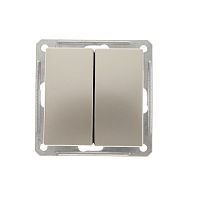 SCHNEIDER ELECTRIC W59 Выключатель двухклавишный скрытый в рамку 16А шампань (VS516-252-4-86)