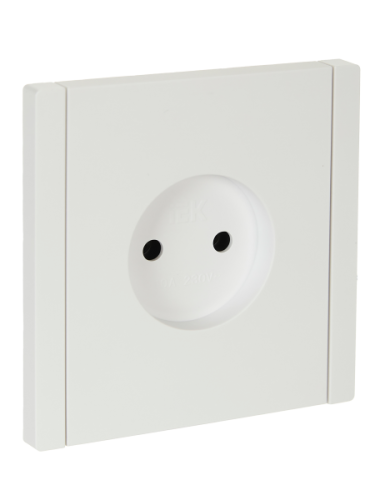 IEK FORTE&PIANO Розетка 1-местная без заземления без защитных шторок винтовое крепление 10А FP218 белый  (FP-R10-10-K01)