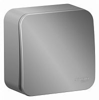 SCHNEIDER ELECTRIC Выключатель одноклавишный наружный BLАNCА  (cх.1) с самовозвратом, с изолирующей пластиной, 10А, алю (BLNCA101013)