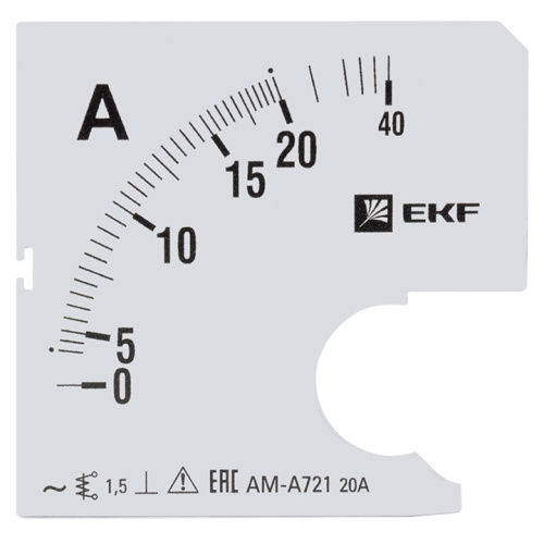 EKF Шкала сменная для A721 20/5А-1,5  PROxima (s-a721-20)