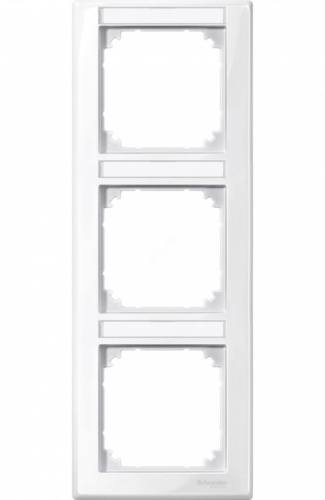 SCHNEIDER ELECTRIC Рамка 3 поста с полем для надписи M-SMART вертикальная белый (MTN470319)