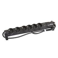 LEGRAND Удлинитель с защитой от перепадов напряжения 6 x 2К+З - с кабелем длиной 1,5 м черный (694612 )