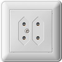 SCHNEIDER ELECTRIC W59 Розетка двойная скрытая без заземления бежевая (RS6-253-28)