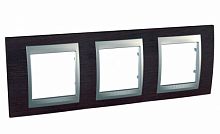 SCHNEIDER ELECTRIC UNICAtop Рамка 3 поста дерево венге/аюминий (MGU66.006.0M3)