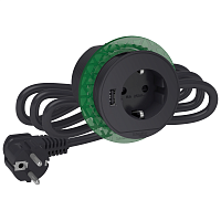 SCHNEIDER ELECTRIC БЛОК РОЗЕТОЧНЫЙ (2К+З) +USB типА АНТРАЦИТ (INS44005)