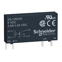 SCHNEIDER ELECTRIC Реле твердотельное 1 фаза 3.5А 24В DC (SSL1D03BD)