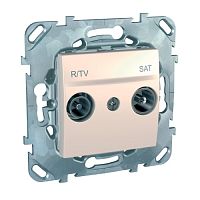 SCHNEIDER ELECTRIC UNICA Розетка телевизионная R-TV/SAT в рамку бежевая (MGU5.454.25ZD)