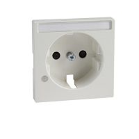 SCHNEIDER ELECTRIC Центральная плата с полем для надписи с индикатором для розеток Schuko белый (MTN2333-0319)