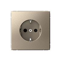 Systeme Electric ARTGALLERY Розетка с заземлением со шторками, 16А, механизм, шампань (GAL000545)