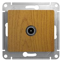 SCHNEIDER ELECTRIC GLOSSA Розетка телевизионная TV проходная 4DB дуб в рамку (GSL000592)