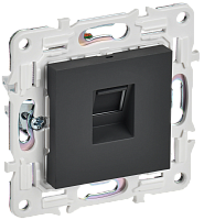 IEK SKANDY Розетка компьютерная RJ45 кат.6 SK-K02G графит  (SK-K10-2-K53)