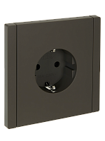 IEK FORTE&PIANO Розетка 1-местная с заземлением без защитных шторок винтовое крепление 16А FP316 серый  (FP-R11-16-K03)
