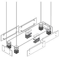 ABB Элементы цоколя H=100мм  (2шт) промежуточные  (ZN1020)  (ZN1020)