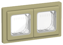 FLITE Рамка 2-местная IP55 оливковый (FI-M20-32-55-K26)