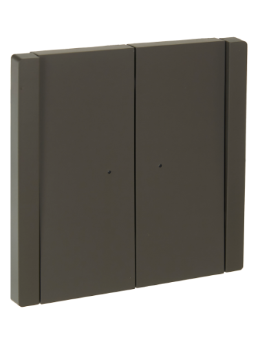 IEK FORTE&PIANO Выключатель 2-клавишный с индикацией 10А FP306 серый  (FP-V20-1-10-1-K03)