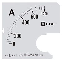 EKF Шкала сменная для A721 600/5А-1,5  PROxima (s-a721-600)