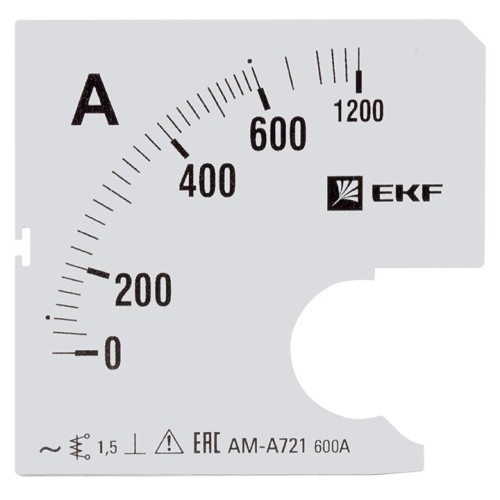 EKF Шкала сменная для A721 600/5А-1,5  PROxima (s-a721-600)