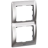 LEGRAND Galea Life Рамка 2 поста вертикальная Chrome (771936 )