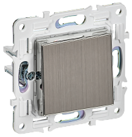 IEK SKANDY Выключатель 1-клавишный перекрестный 10А SK-V03N никель  (SK-V13-0-10-K50)