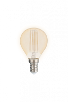 JAZZWAY Лампа сетодиодная декоративная LED 6w E14 4000K шар золотой филамент 230/50  (5021273)