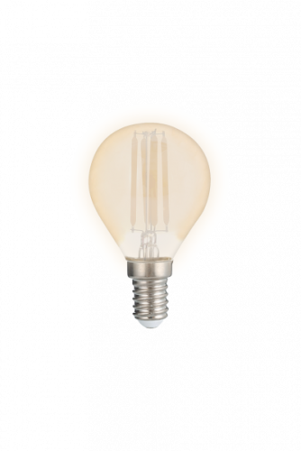 JAZZWAY Лампа сетодиодная декоративная LED 6w E14 3000K шар золотой филамент 230/50  (5021211)