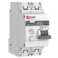 EKF Автомат дифференциальный АД-32 1P+N 16А/10мА  (тип А) PROxima (DA32-16-10-a-pro)