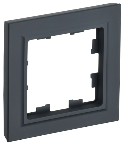 BRITE Рамка 1 пост РУ-1-БрГ графит (BR-M12-K53)