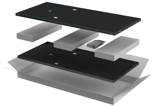 IEK Комплект стенок боковых LINEA E 600мм шкафа 33U чер. (LE05-33UX6-X)