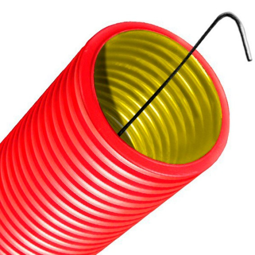 DKC Труба гибкая двустенная 110мм для кабельной канализации красная  (100м) бухта (121911100) фото 2