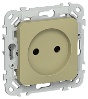FLITE Розетка без заземления без защитных шторок безвинтовое крепление 10А оливковый (FI-R10-10-1-K26)